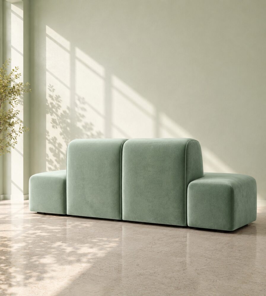 Dudley 4 Seater Sofa - Mint Green - Image 2