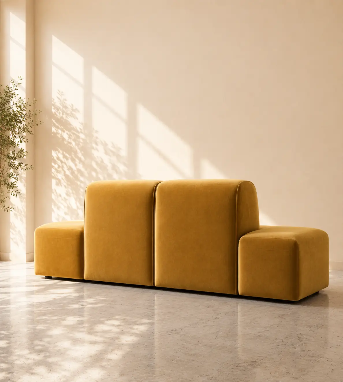Dudley 4 Seater Sofa - Mustard - Image 5