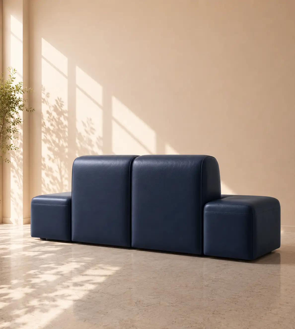 Dudley 4 Seater Sofa - Navy Blue - Image 4