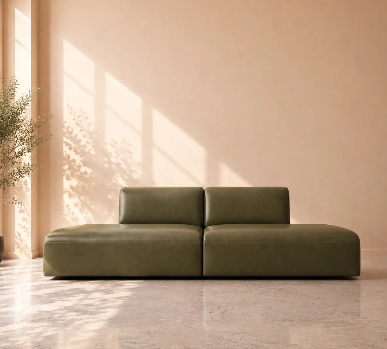 Dudley 4 Seater Sofa - Olive Green