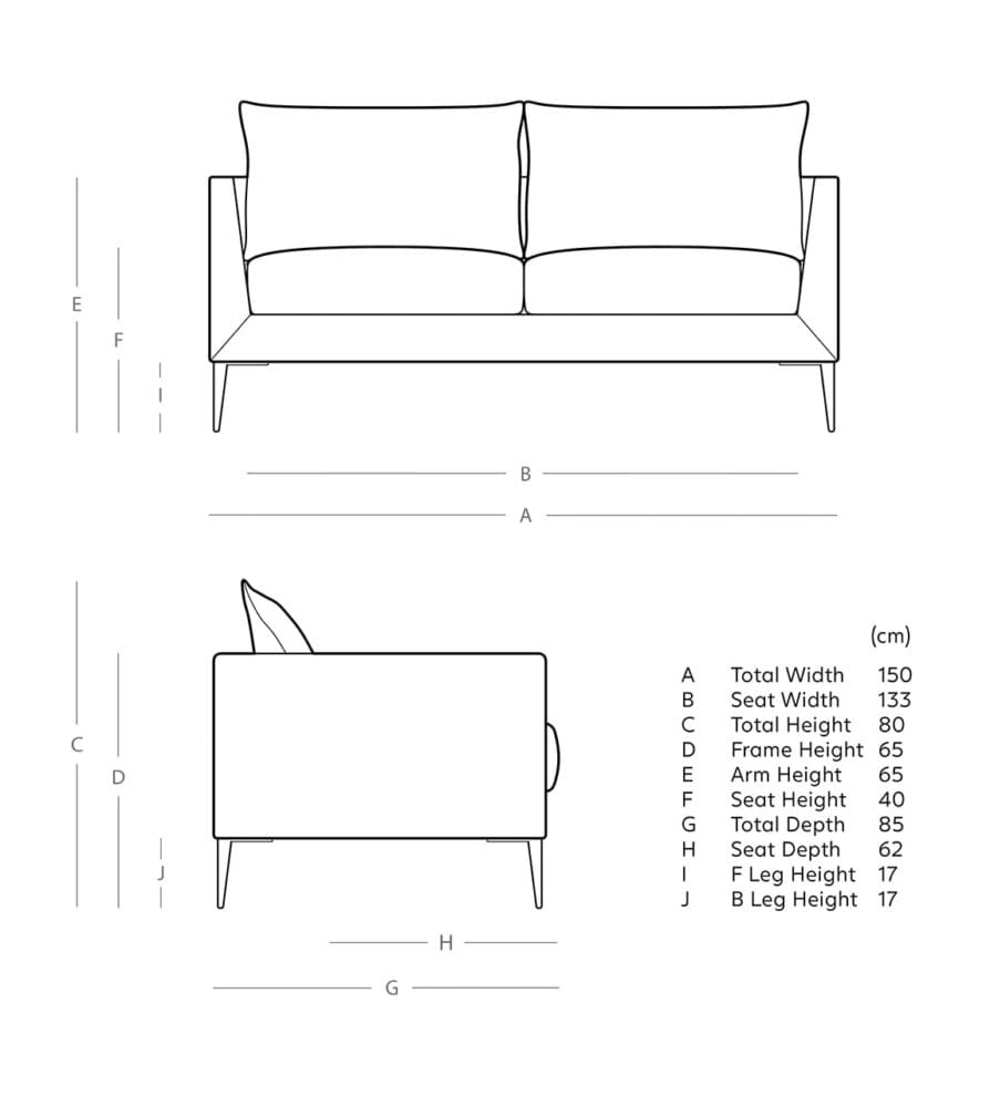 Aravali 2 Seater Sofa - Rose Gold Velvet - Image 6