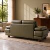 Fermo 2 Seater Sofa - Olive Green Leatherette - Thumbnail Image 5