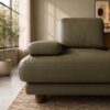 Fermo 2 Seater Sofa - Olive Green Leatherette - Thumbnail Image 4