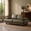 Fermo 2 Seater Sofa - Olive Green Leatherette - Thumbnail Image 3
