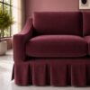 Hambleton 2 Seater Sofa - Maroon Velvet - Thumbnail Image 2
