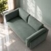 Indora 2 Seater Sofa - Mint Green Suede - Thumbnail Image 4