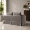 Keswick 2 Seater Sofa - Cement Grey Velvet - Thumbnail Image 3