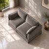 Keswick 2 Seater Sofa - Cement Grey Velvet - Thumbnail Image 2