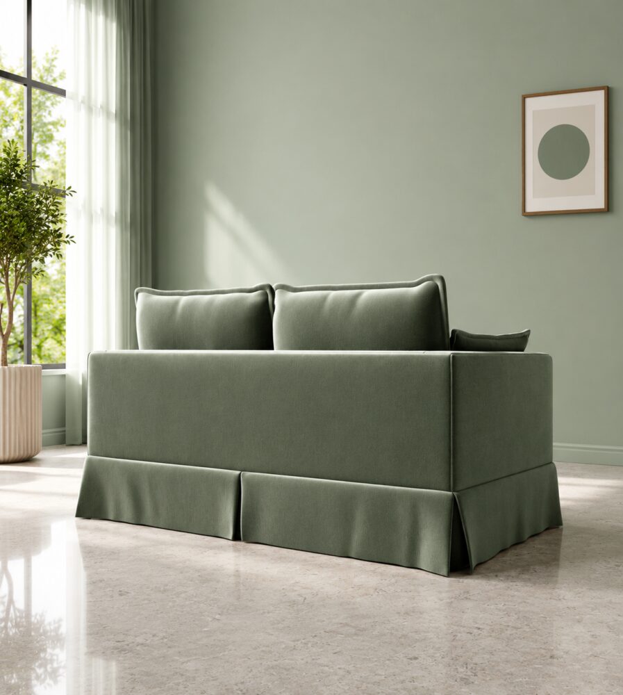 Keswick 2 Seater Sofa - Forest Sage Velvet - Image 2