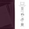 Bedsheet With Pillow Cover - Grape Wine Cotton - Thumbnail Image 3
