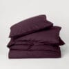 Bedsheet With Pillow Cover - Grape Wine Cotton - Thumbnail Image 5