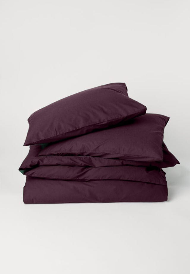 Bedsheet With Pillow Cover - Grape Wine Cotton - Image 5