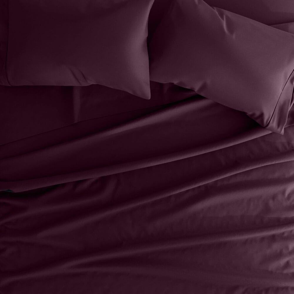 Bedsheet With Pillow Cover - Grape Wine Cotton - Image 6