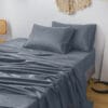 Bedsheet With Pillow Cover - Stone Cotton - Thumbnail Image 2