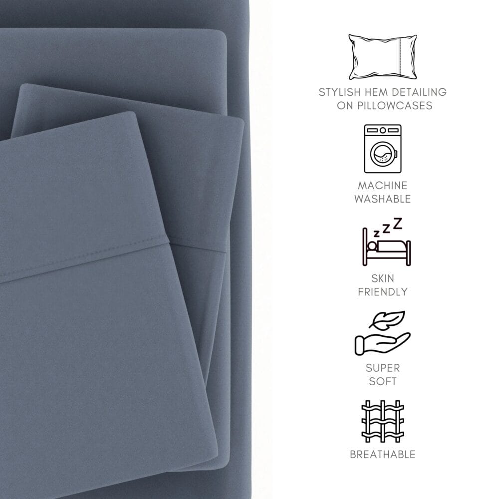 Bedsheet With Pillow Cover - Stone Cotton - Image 4