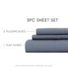 Bedsheet With Pillow Cover - Stone Cotton - Thumbnail Image 5