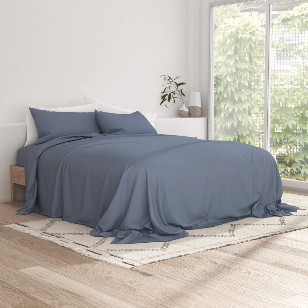 Bedsheet With Pillow Cover - Stone Cotton - Image 7
