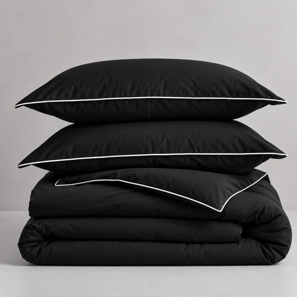 Comforter Cover with Pillow Cover - Black - Image 5
