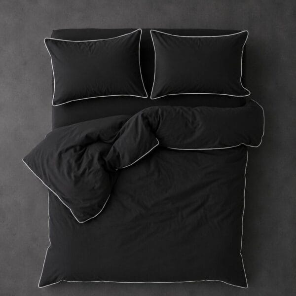 Comforter Cover with Pillow Cover - Black