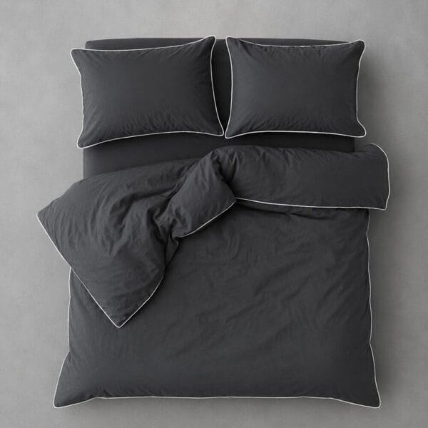 Comforter Cover with Pillow Cover - Charcoal