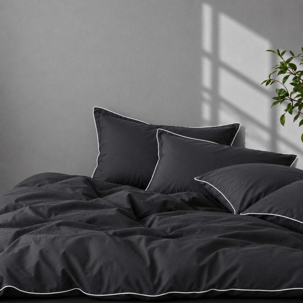 Comforter Cover with Pillow Cover - Charcoal - Image 4