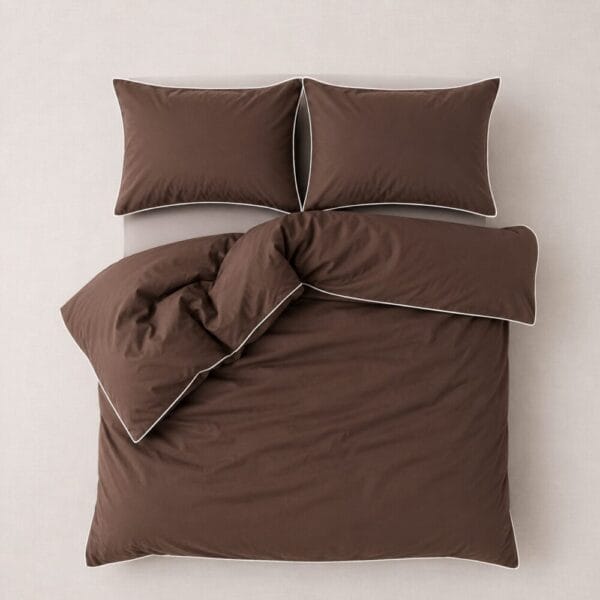 Comforter Cover with Pillow Cover - Chocolate Brown