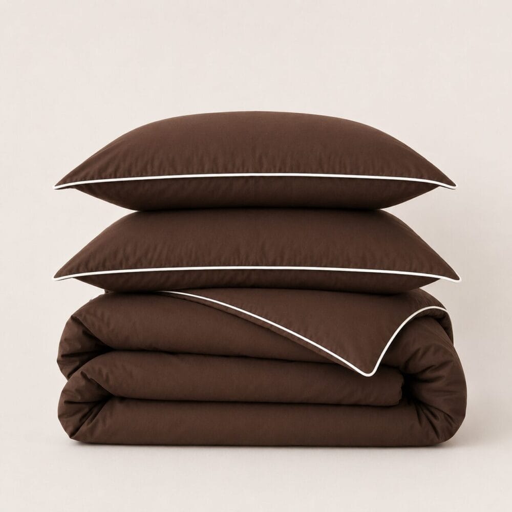 Comforter Cover with Pillow Cover - Chocolate Brown - Image 6