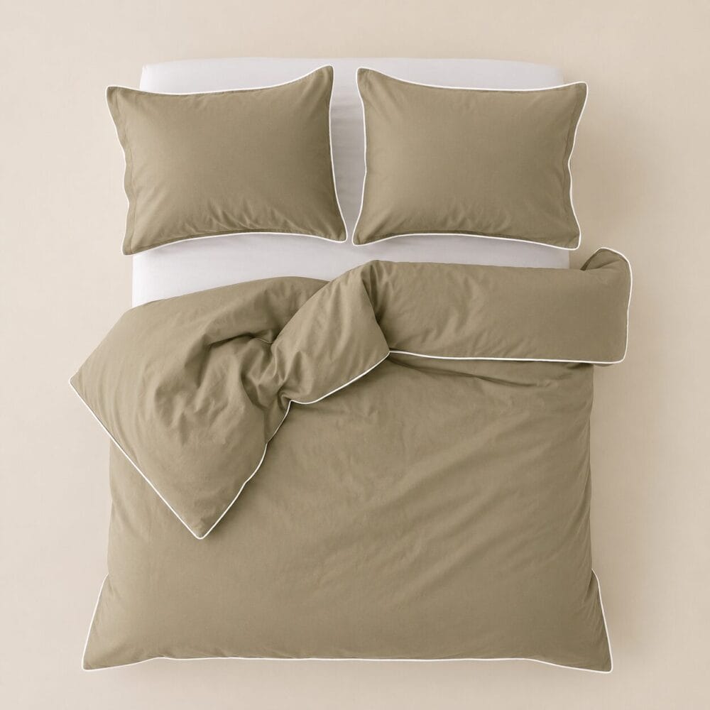 Comforter Cover with Pillow Cover - Sand - Image 1