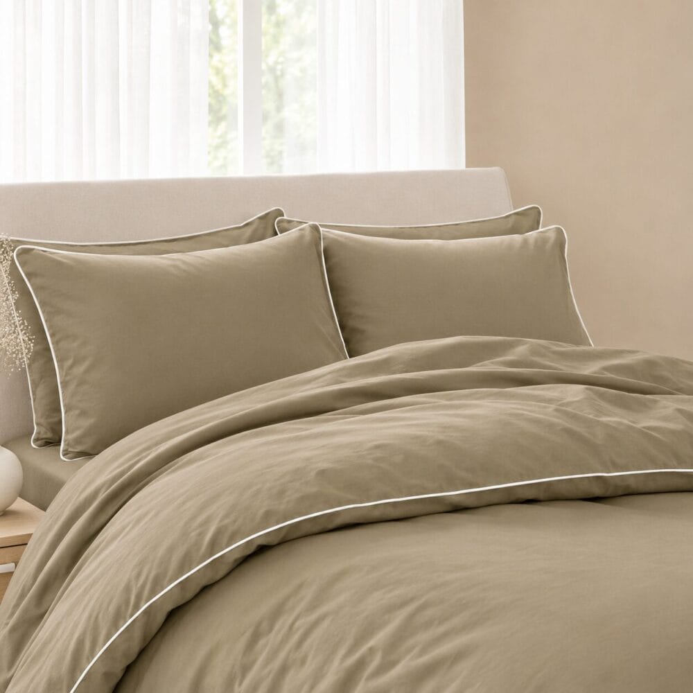 Comforter Cover with Pillow Cover - Sand - Image 2