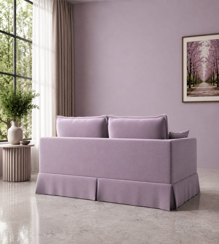 Keswick 2 Seater Sofa - Lavender Velvet - Image 2