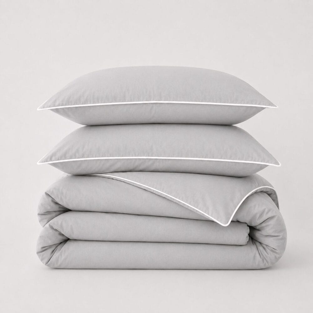 Comforter Cover with Pillow Cover - Light Grey - Image 3