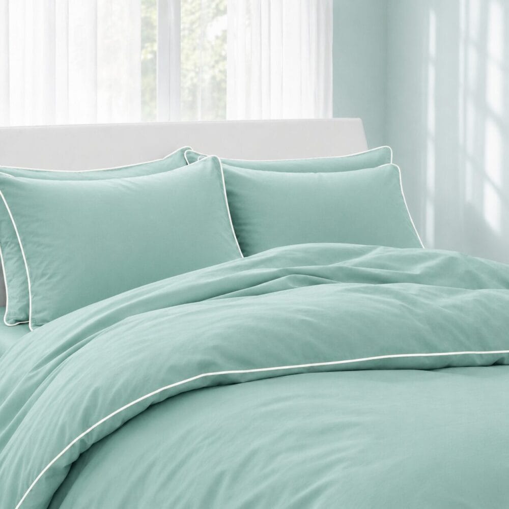 Comforter Cover with Pillow Cover - Mint Green - Image 5