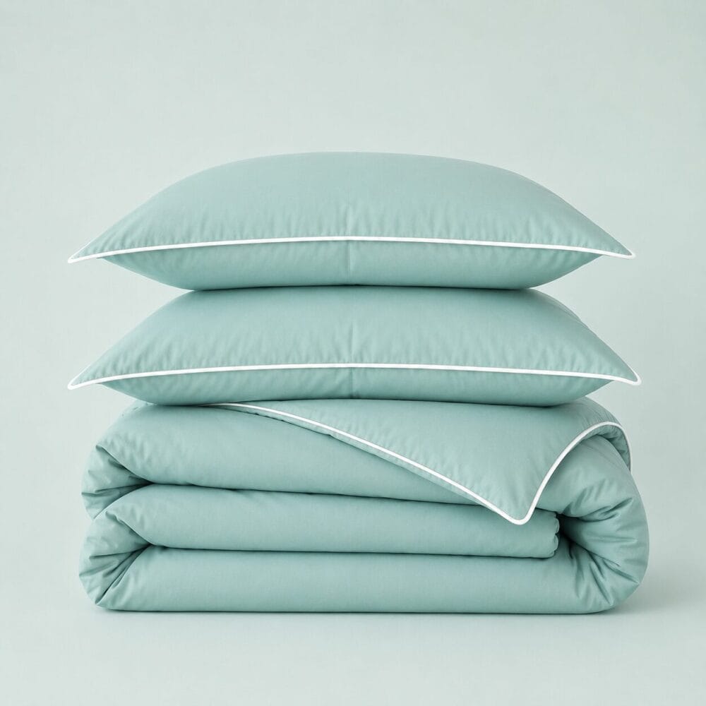 Comforter Cover with Pillow Cover - Mint Green - Image 4