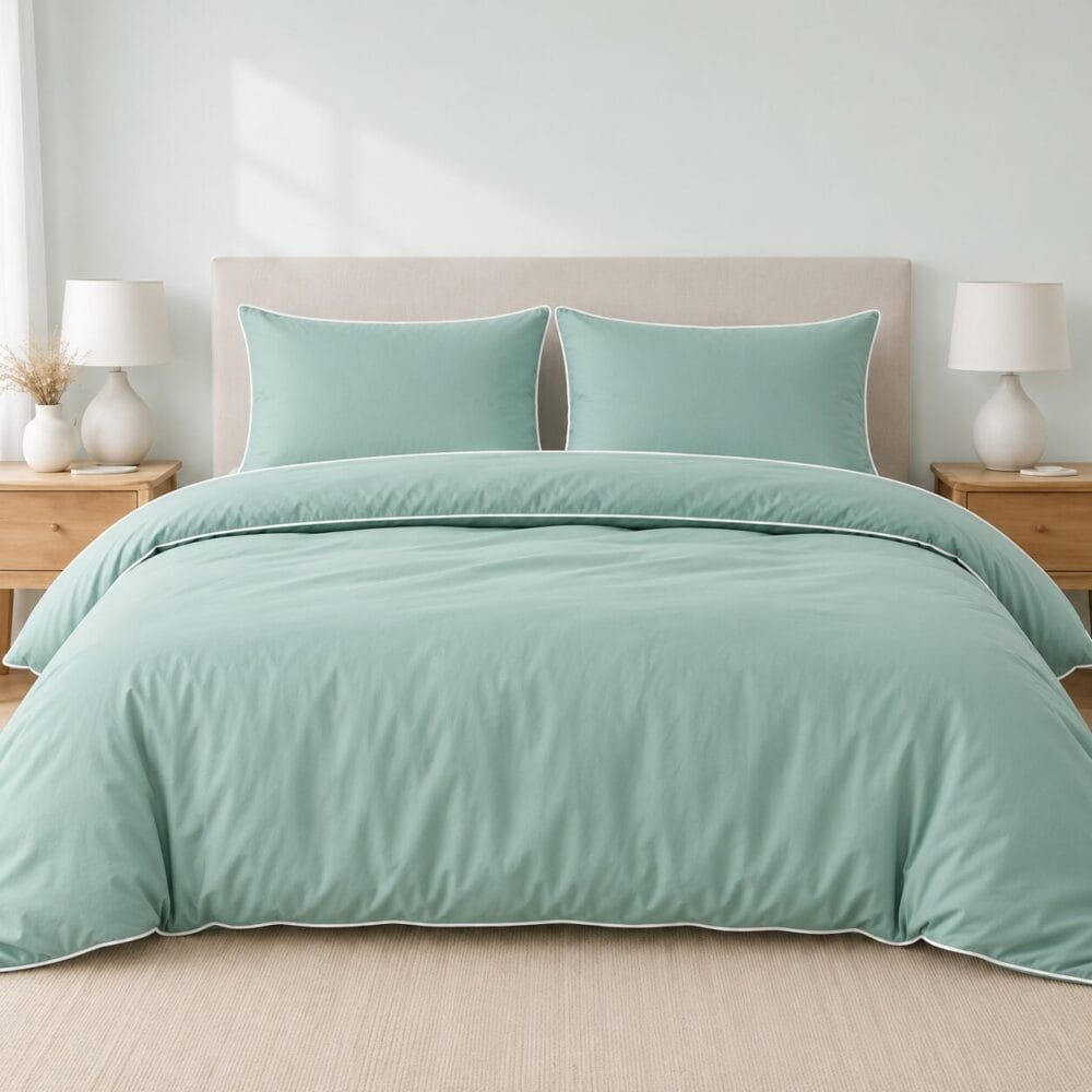 Comforter Cover with Pillow Cover - Mint Green - Image 3