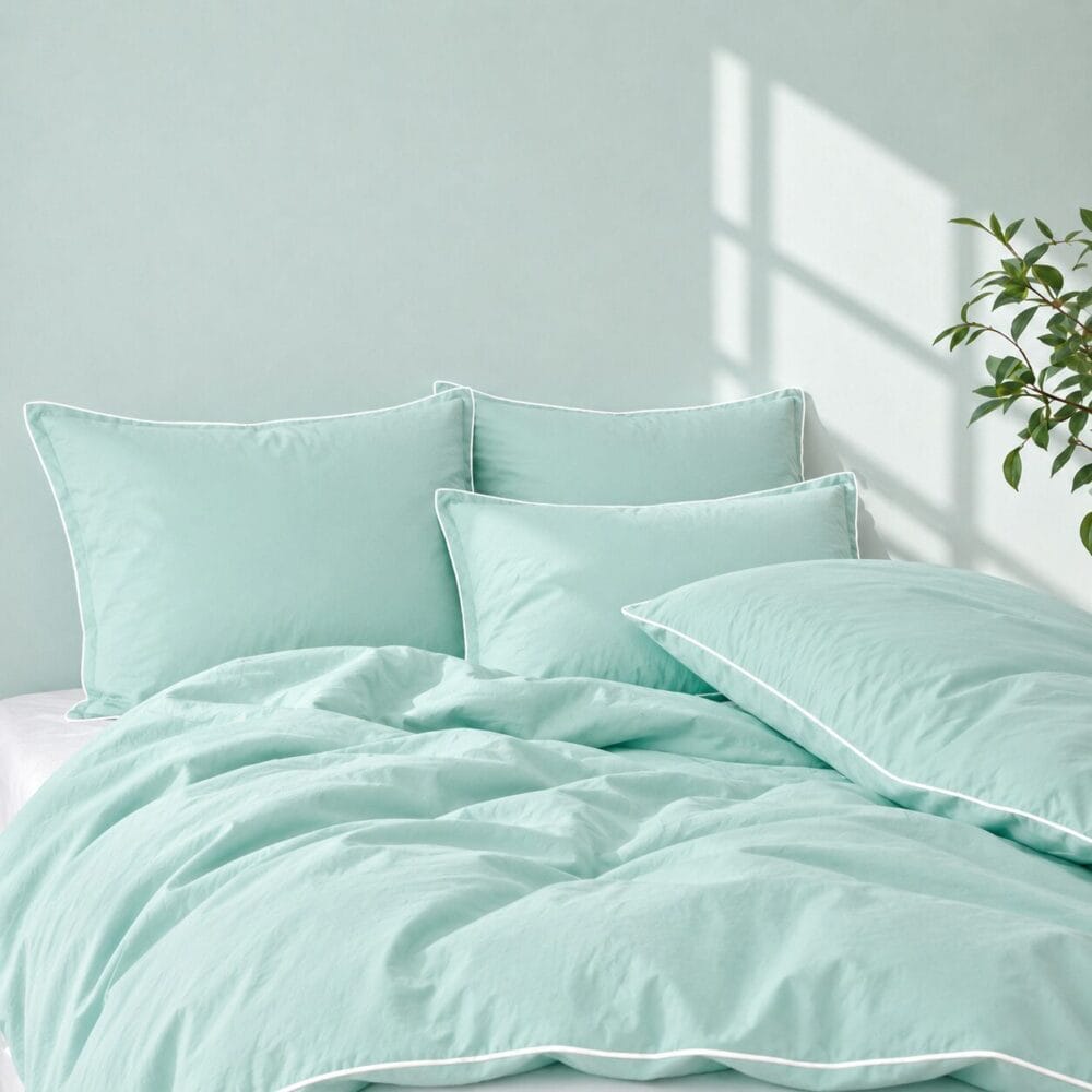 Comforter Cover with Pillow Cover - Mint Green - Image 2