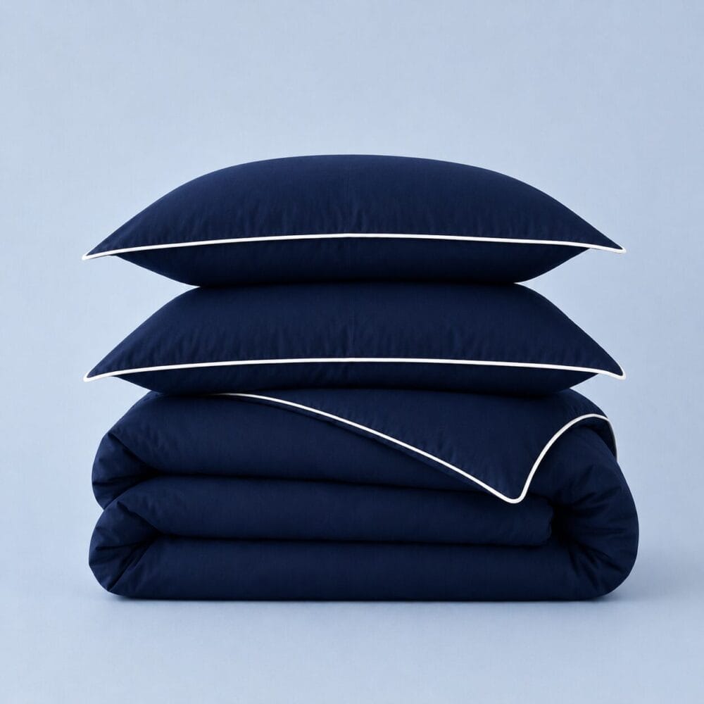 Comforter Cover with Pillow Cover - Navy Blue - Image 4