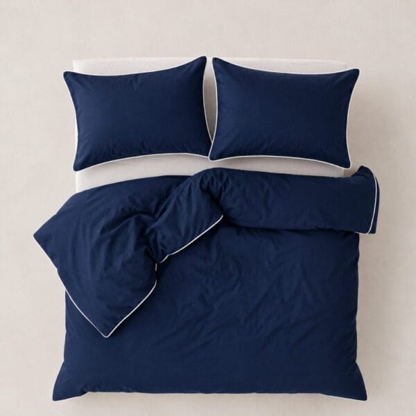 Comforter Cover with Pillow Cover - Navy Blue