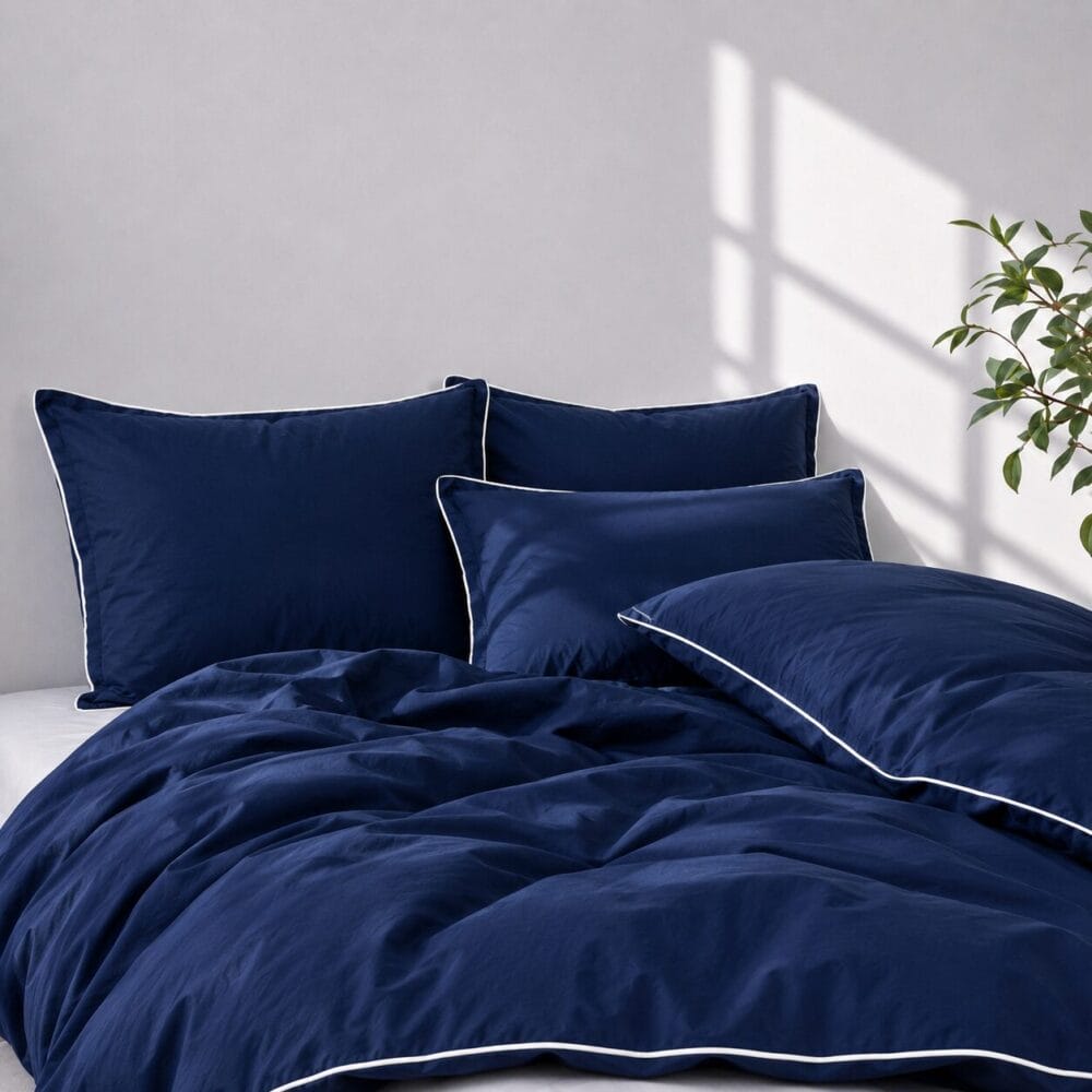 Comforter Cover with Pillow Cover - Navy Blue - Image 6