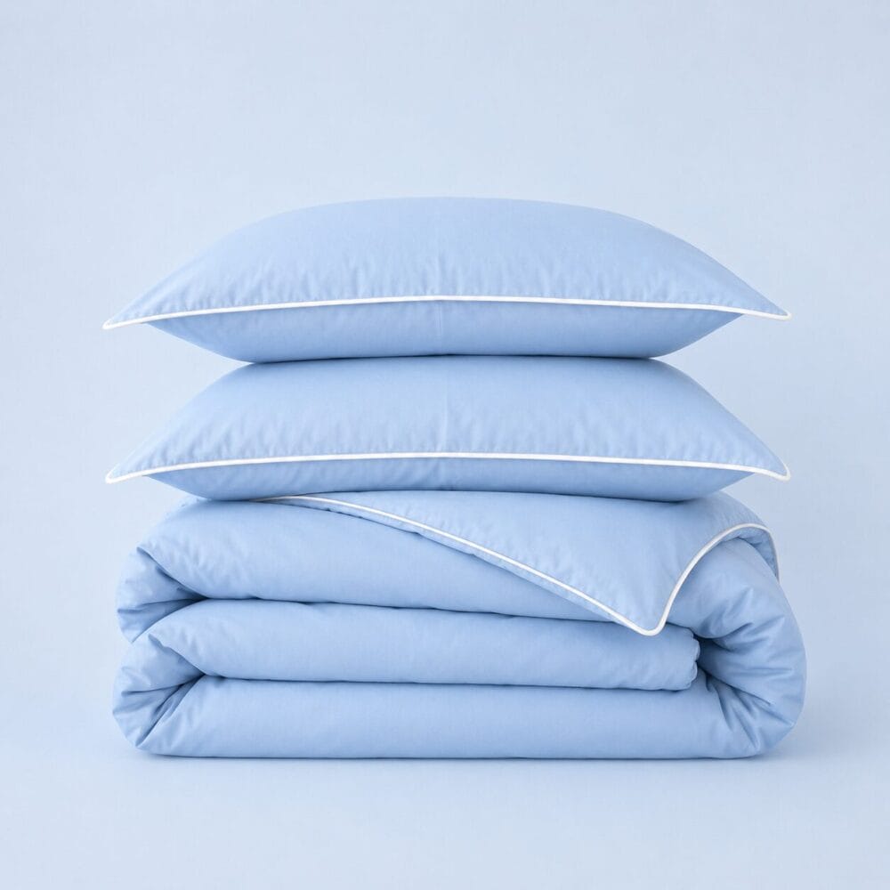 Comforter Cover with Pillow Cover - Powder Blue - Image 4