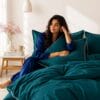 Comforter Cover with Pillow Cover - Teal - Thumbnail Image 6