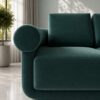 Velora 2 Seater Sofa - Peacock Green Velvet - Thumbnail Image 3