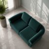Velora 2 Seater Sofa - Peacock Green Velvet - Thumbnail Image 4