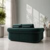 Velora 2 Seater Sofa - Peacock Green Velvet - Thumbnail Image 2