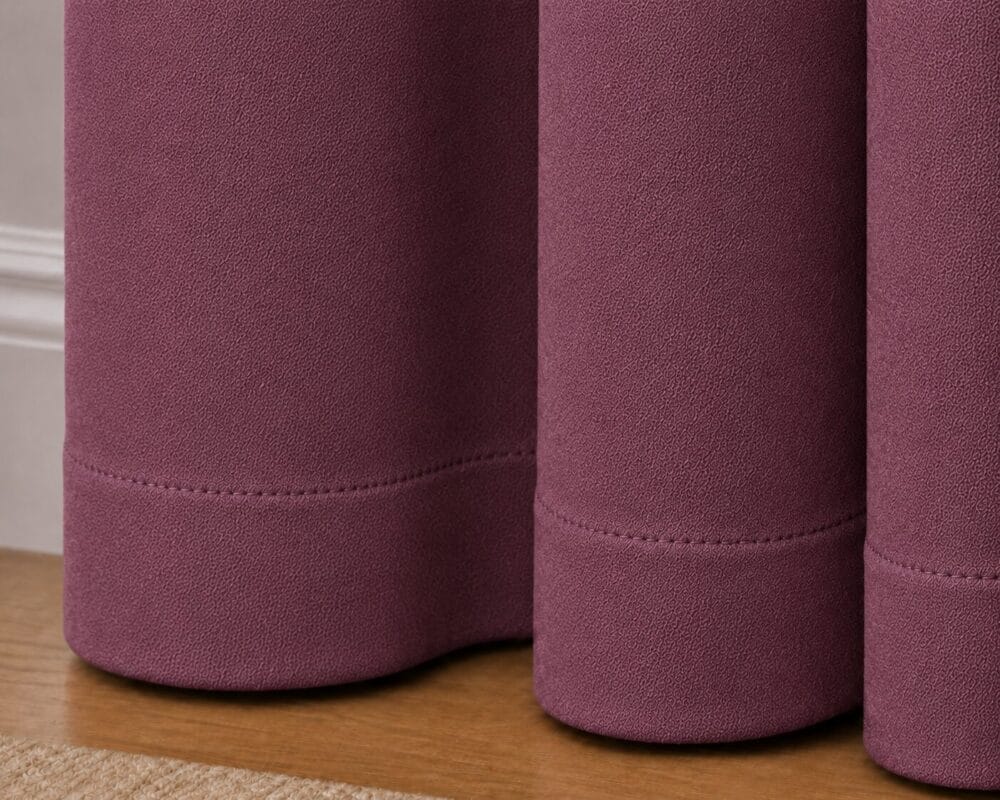 Premium Blackout Eyelet Curtain - Mulberry colour - Image 2