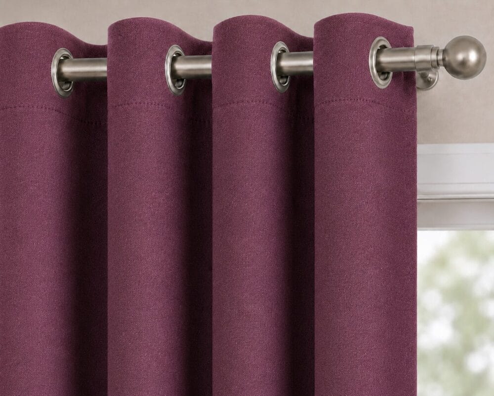 Premium Blackout Eyelet Curtain - Mulberry colour - Image 3