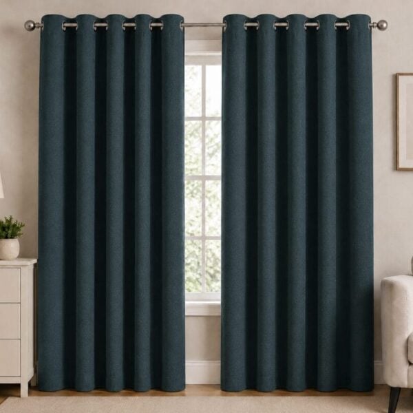 Premium Blackout Eyelet Curtain - Abyss colour