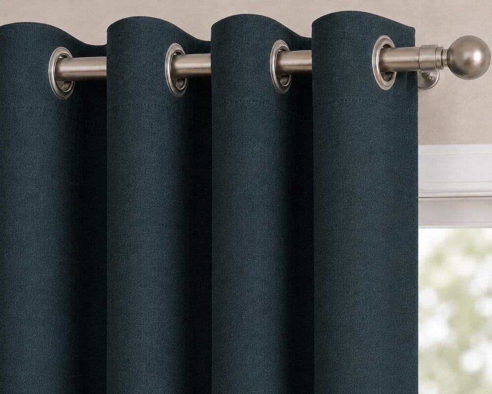 Premium Blackout Eyelet Curtain - Abyss colour - Image 3