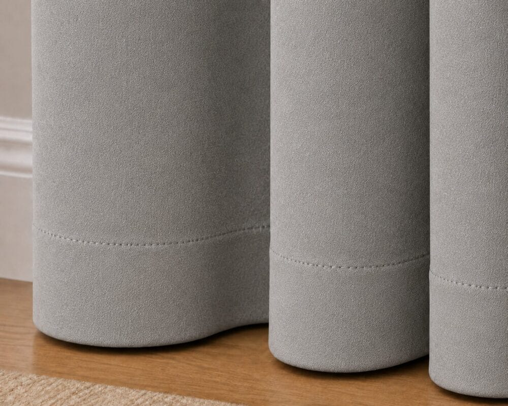 Premium Blackout Eyelet Curtain - Ash colour - Image 2