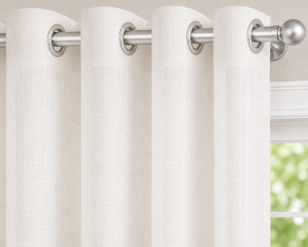 Ombre Sheer Eyelet Curtain - Pine colour - Image 2