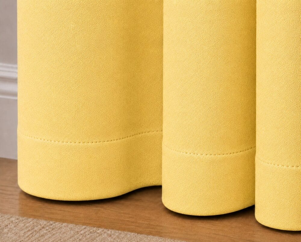 Premium Blackout Eyelet Curtain - Daffodil colour - Image 2